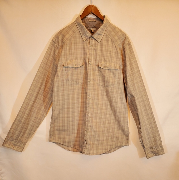 Mens Calvin Klein Long Sleeve Button Down Casual Laege Shirt - Picture 1 of 7